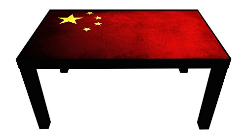 Probest China Flag Coffee Table, Flag Coffee Table