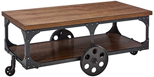 Coaster Home Furnishings Coffee Table with Casters Rustic Brown