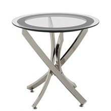 Norwood Coffee Table with Tempered Glass Top Chrome and Clear