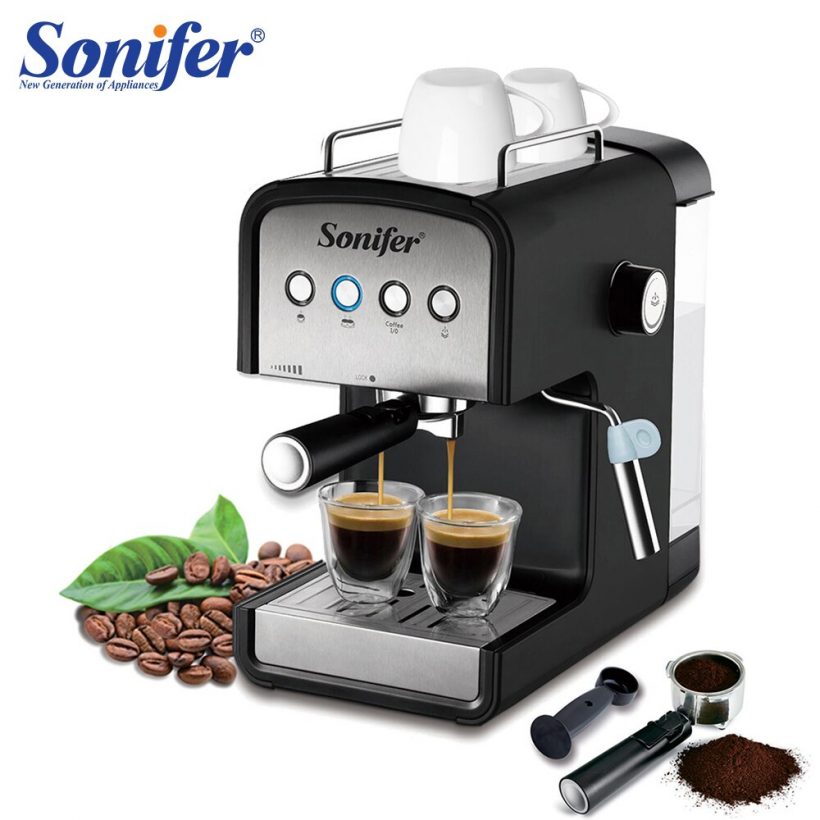 1.2L Espresso Electric Coffee Machine Foam 15 Bar High Quality Coffee Maker Electric Milk Frother Kitchen Appliances Sonifer