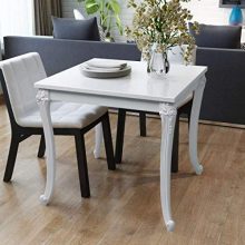White Square Elegant Leisure Pedestal Coffee Table