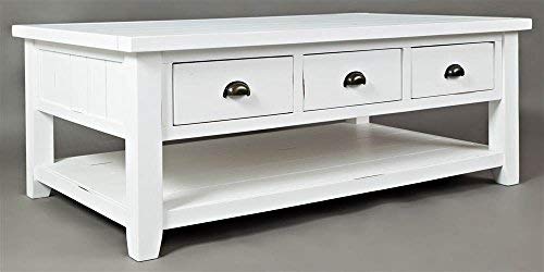 Jofran Cocktail Table in Weathered White Finish