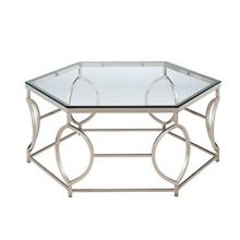 HOMES: Inside + Out ioHOMES Marilyn Geometric Coffee Table, Chrome