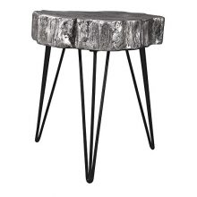 Dellman Accent Coffee Table - Antique Silver Finish