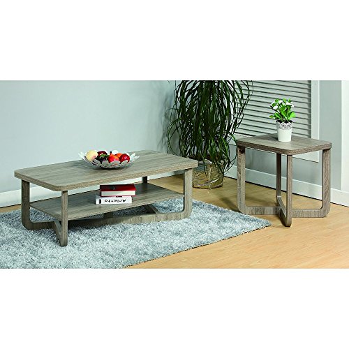 End Rounded Corners, Set of Two, Gray Coffee Table