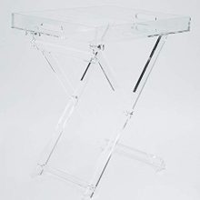 Acrylic Folding Tray Table - Modern Chic Accent Desk