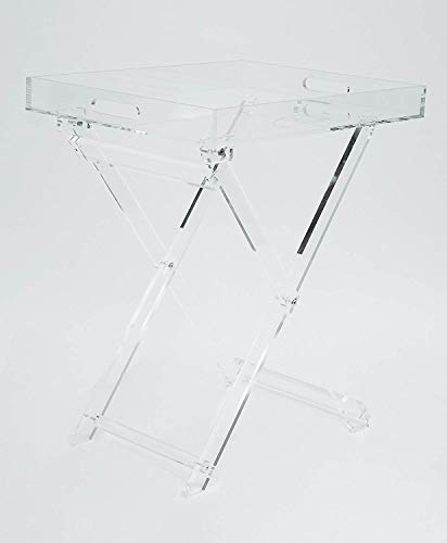 Acrylic Folding Tray Table - Modern Chic Accent Desk