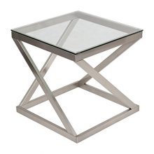 Coylin Glass Top Square End Occasional Coffee Table