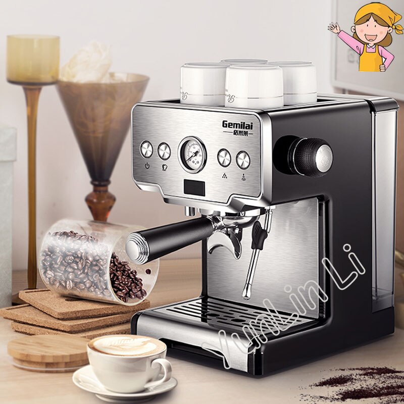 Stainless Steel Coffee Maker With Milk Espresso Semi-automatic