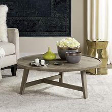 Retro Mid-Century Light Oak and Brown Wood Coffee Table