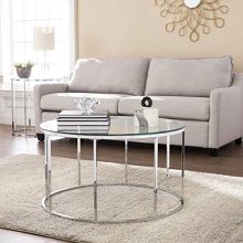 Southern Enterprises Cranstyn Round Coffee Table, Metallic