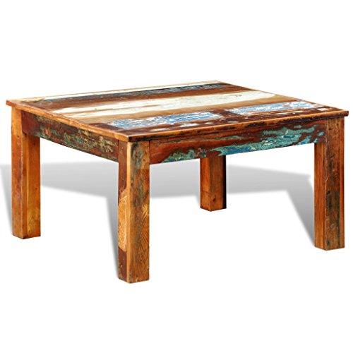 Practical Durable Reclaimed Wood Coffee Table Square