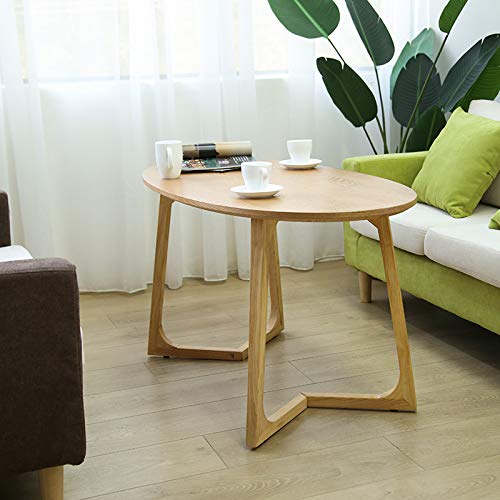YX Western Restaurant Simple Coffee Table, Round Mini Table, Office Computer Table/Tea Table/Side Table/Teapot,Oval,One Size