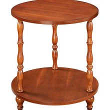 Enolla Coffee Table Solid Wood Round Table 2 Layer