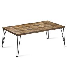 Solid Wood Rectangular Cocktail Coffee Table