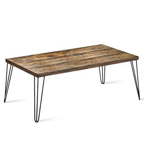 Solid Wood Rectangular Cocktail Coffee Table