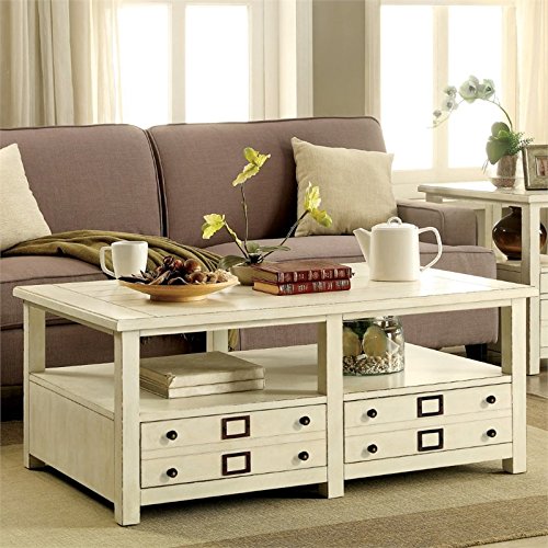 Riverside Furniture Coffee Table in Country White