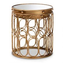 Baxton Studio end-Tables, One Size, Antique Gold