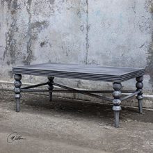 Uttermost Kunja 44" Wide Gray Rectangular Wood Coffee Table