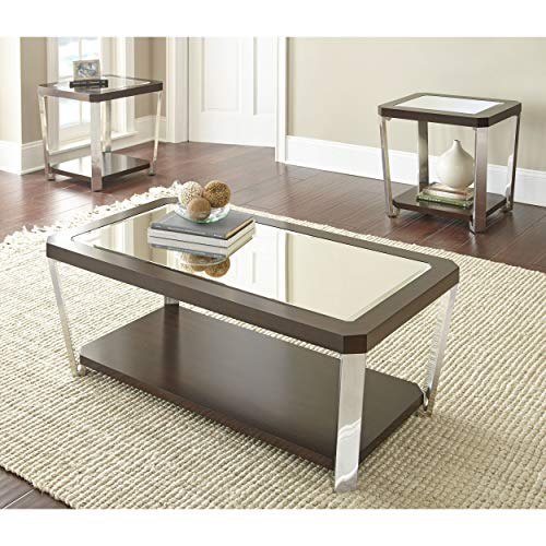 Greyson Living Trimble 48-Inch Rectangle Coffee Table with Mirrored Top ...