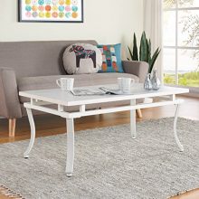 Rectangular Coffee Table, Antique White Finish