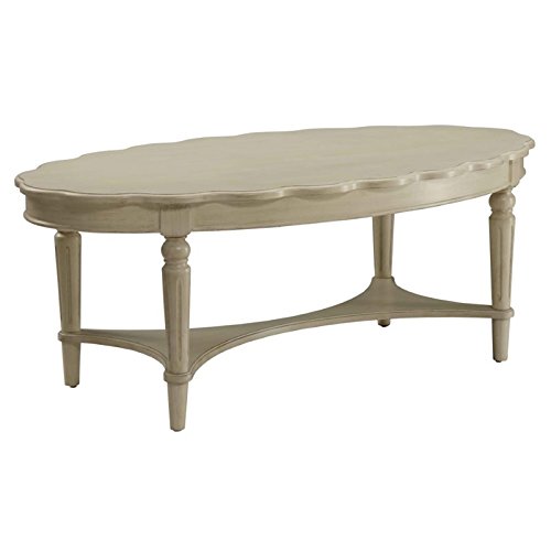 BOWERY HILL Oval Coffee Table in Antique White