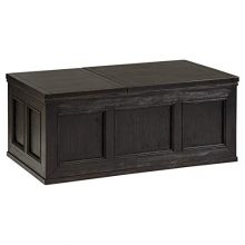 Gavelston Lift Top Coffee Table Rubbed, Black
