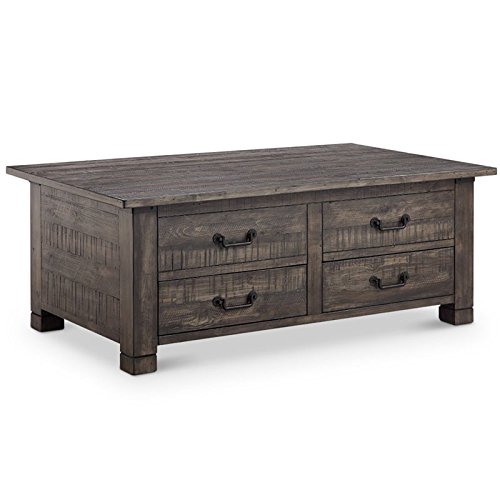 Lift Top Storage Coffee Table in Weathered Charcoal