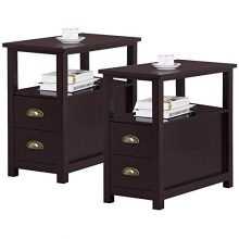 Yaheetech 2 x Parlor Furniture Narrow Chair Side End Table