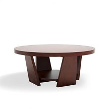 31-Inch Zoe Round Coffee Table, Large, Vintage Walnut