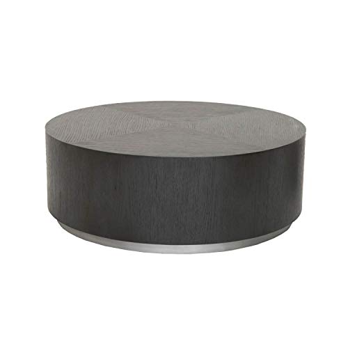 Benzara Modern Low Height Round Coffee Table, Gray
