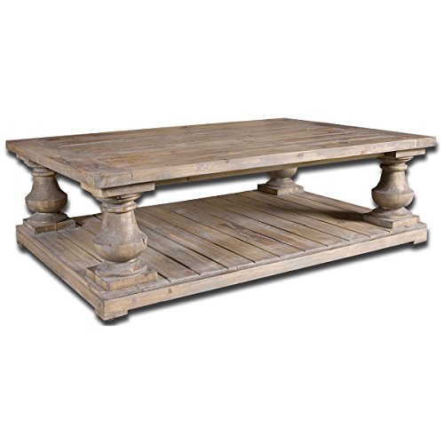 Uttermost Stratford Rustic Coffee Table, Stony Gray Wash