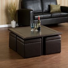 Southern Enterprises Nylo Storage Cube Table and Ottoman Set