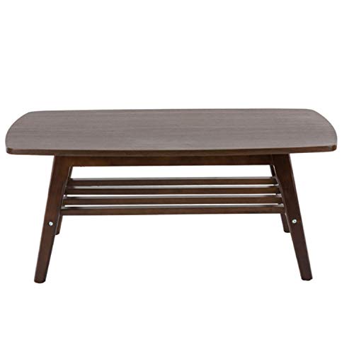 YX Simple Modern Coffee Table, Double Small Table, Creative Square Living Room Small Tea Table, Mini Desk/Laptop Table,Brown,100 cm Long
