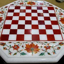 12 Inches White Marble Patio Coffee Table