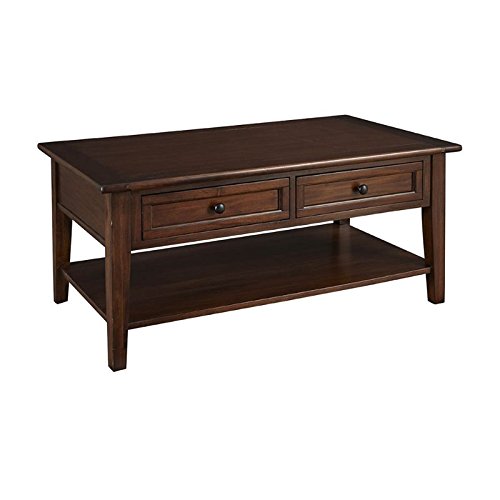 BOWERY HILL 2 Drawer Coffee Table in Cherry Brown
