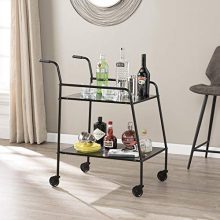 Southern Enterprises Hans bar cart, Black