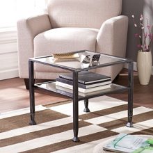 Bunching Coffee Table, Black with Silver Distressed Finish