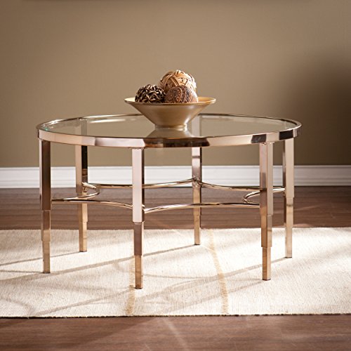 Southern Enterprises Thessaly Coffee Table, Metallic Gold Finish