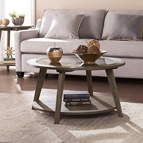 Southern Enterprises Chandler Round Coffee Table, Brown