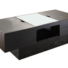 ioHOMES Lansing Rectangular Coffee Table with Storage, Black