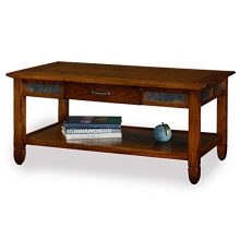 Slatestone Oak Storage Coffee Table - Rustic Oak Finish