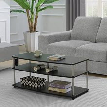 Convenience Concepts Coffee Table, Black Woodgrain