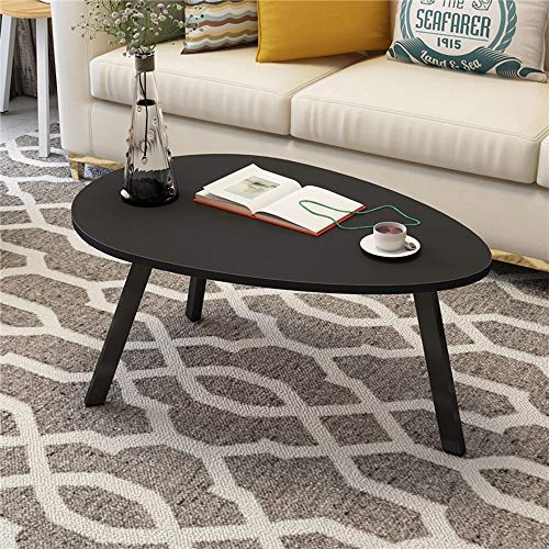 Oval-Shaped Desktop Iron Legs 8 Colors Coffee Table