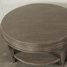 Dara II 38" Round Coffee Table in Gray Wash