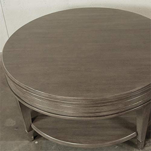 Dara II 38" Round Coffee Table in Gray Wash