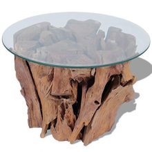 Daonanba Unique Style Handmade Coffee Table Solid Teak