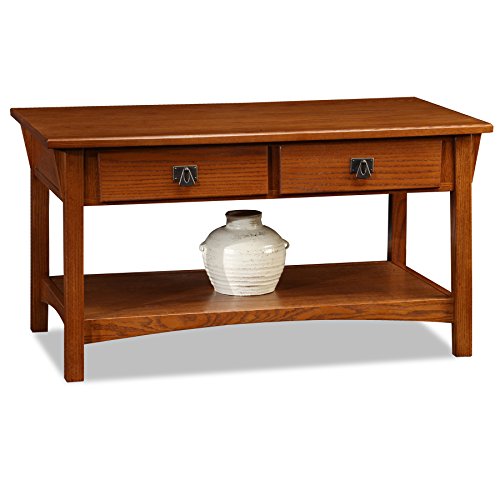 Mission Two Drawer Coffee Table - Russet Finish