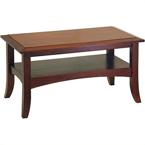 Pemberly Row Rectangle Wood Coffee Table in Walnut