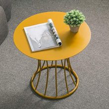 Iron Coffee Table Creative Round Base Side